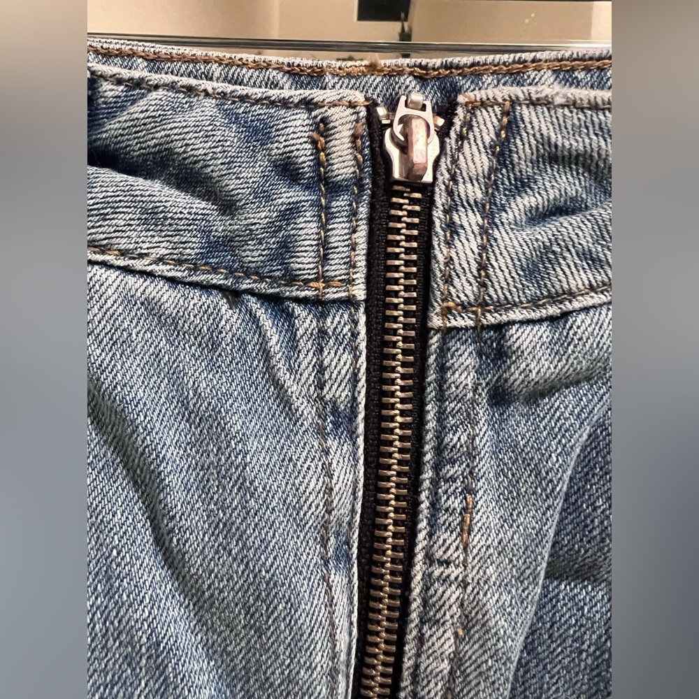 Topshop Moto Blue Denim Skirt - Picture 3 of 5